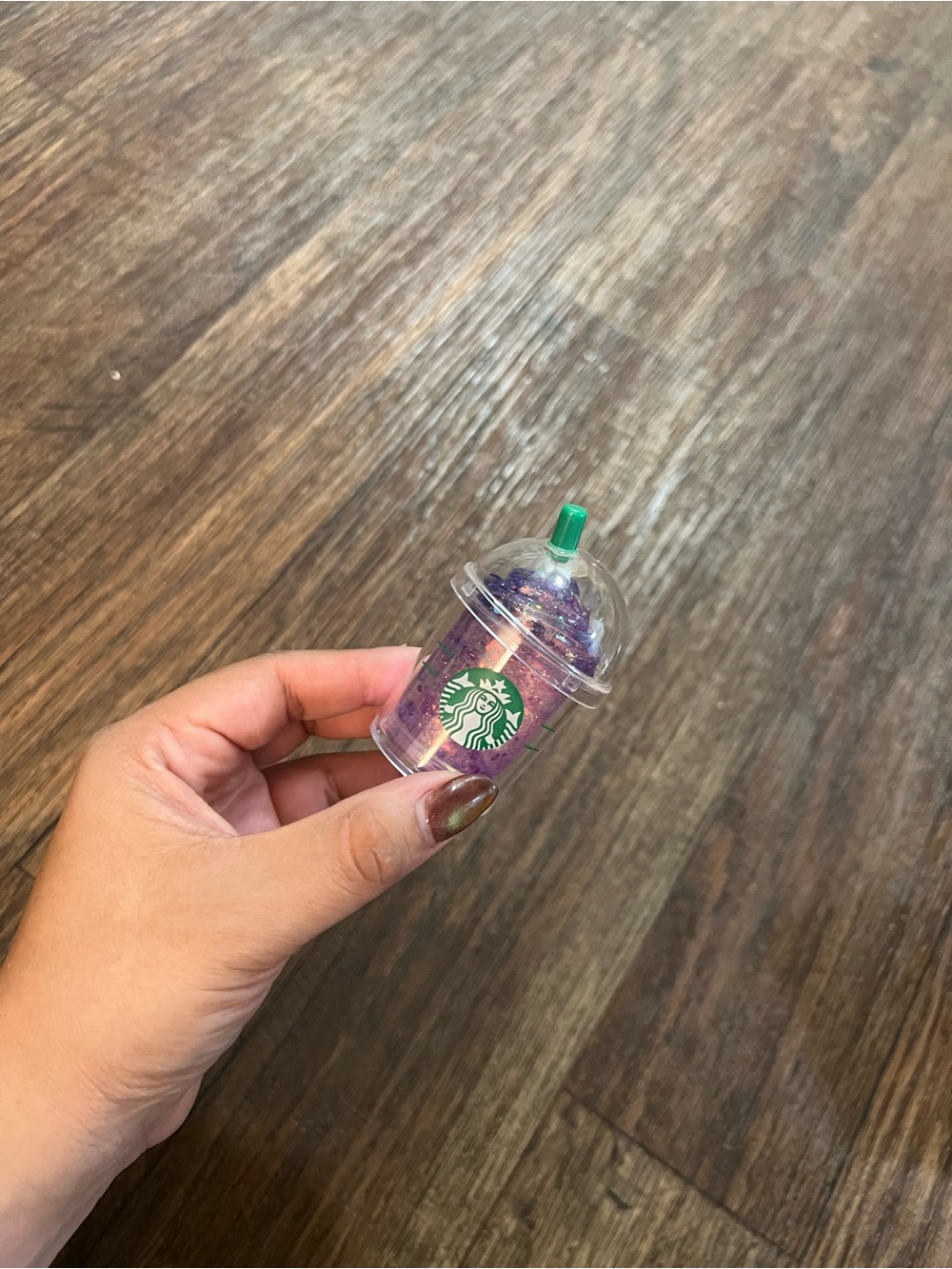 Purple Glitter Coffee Cup Squishy ☕✨